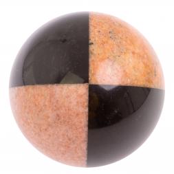 Шар из розового и черного мрамора 9,5 см
