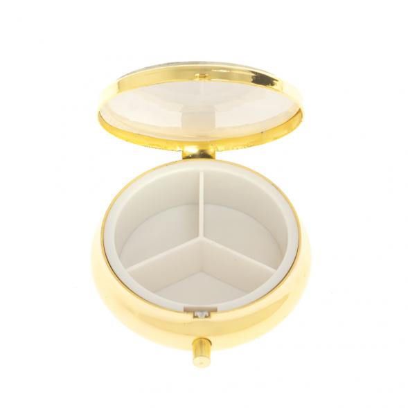 Таблетница на 3 отсека эвдиалит цвет золото 127196