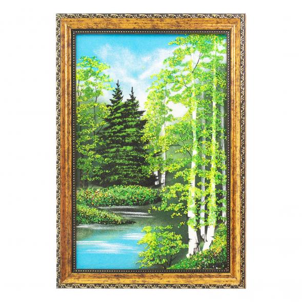 Картина &amp;quot;Летний пейзаж&amp;quot; багет 24х34 см, каменная крошка 112494
