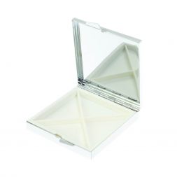 Таблетница на 4 отделения из нефрита цвет серебро