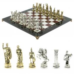 Шахматы сувенирные "Древний Рим" из камня мрамор и лемезит 44х44 см