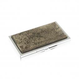 Таблетница на 3 отделения камень пирит цвет серебро