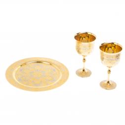Набор бокалов на подносе "Праздничные" Златоуст