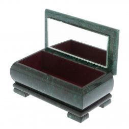 Шкатулка &amp;quot;Букет роз&amp;quot; из змеевика 16х8х7,5 см