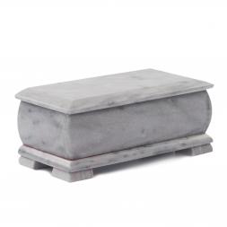 Шкатулка для денег &amp;quot;Купюра&amp;quot; из серого мрамора без зеркала 18,5х9,5х8 см