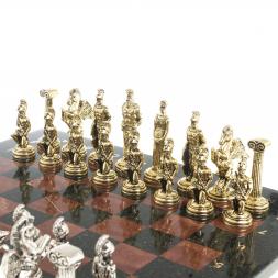 Шахматы &amp;quot;Восточные&amp;quot; доска 40х40 см лемезит змеевик фигуры металл