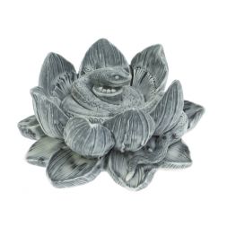 Статуэтка "Змейка в цветке лотоса" из мраморной крошки