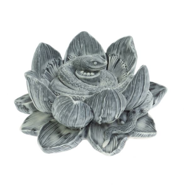 Статуэтка «Змейка в цветке лотоса» из мраморной крошки 128143