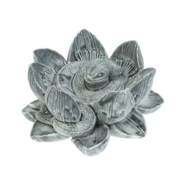 Статуэтка «Змейка в цветке лотоса» из мраморной крошки 128143