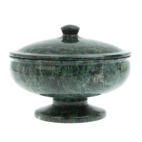 Медовница из змеевика 15х15х11,5 см 128309