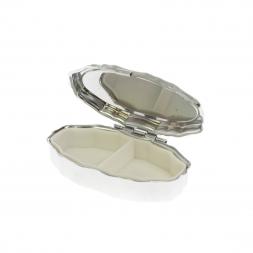 Таблетница эллипс на 2 отделения иркутский лазурит