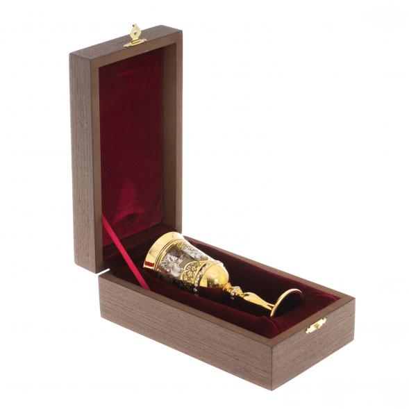 Фужер для вина &amp;quot;Лилия&amp;quot; с фианитами 70 мл Златоуст 122316