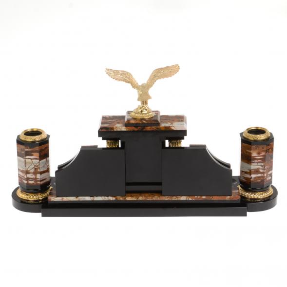 Настольный набор руководителя &amp;quot;Парящий орел&amp;quot; камень яшма 113217