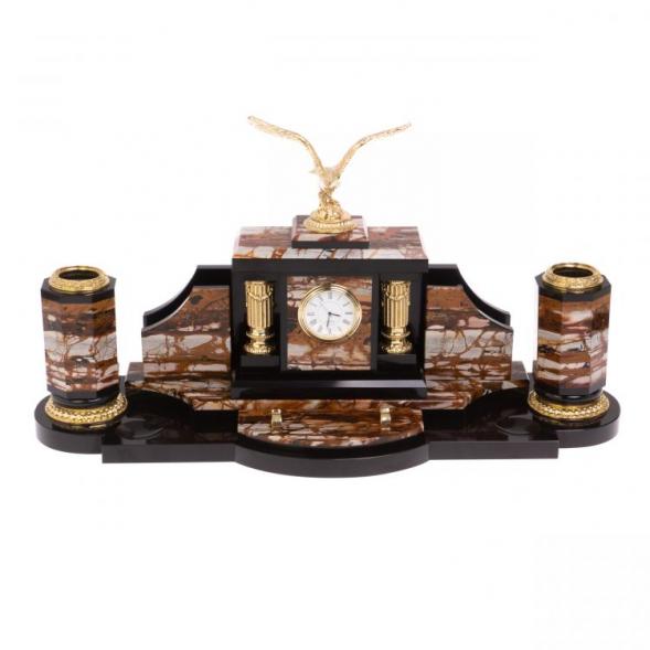 Настольный набор руководителя &amp;quot;Парящий орел&amp;quot; камень яшма 113217