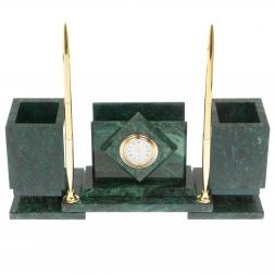 Настольный набор "Офисный" змеевик