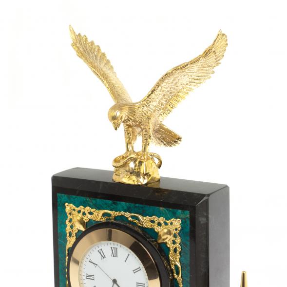 Настольный набор &amp;quot;Горный орел&amp;quot; змеевик темно-зеленый 124561