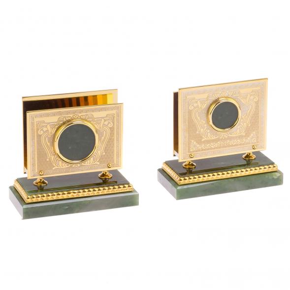 Письменный набор &amp;quot;Лев&amp;quot; нефрит Златоуст 126061