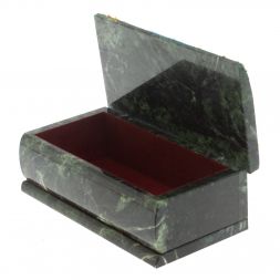 Шкатулка "Купюра. Осень" из шабровского змеевика 18х9,5х7 см