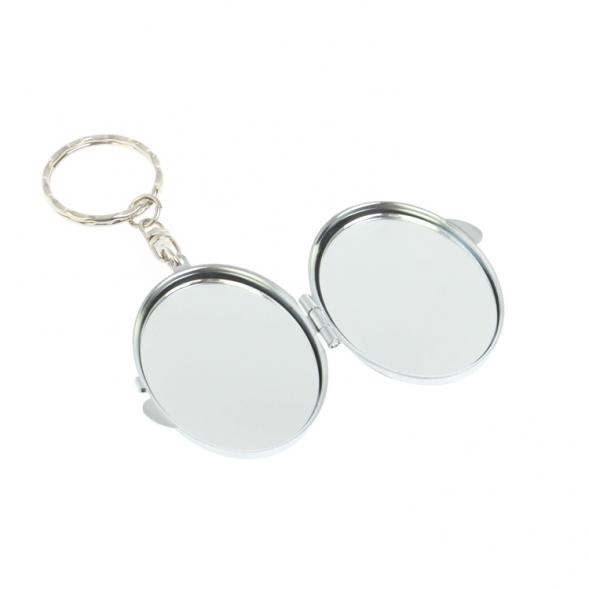 Складное зеркало брелок из нефрита овальное 127987