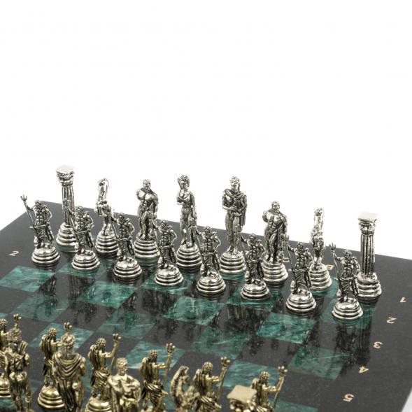 Шахматы подарочные &amp;quot;Посейдон&amp;quot; 32х32 см из змеевика 128225