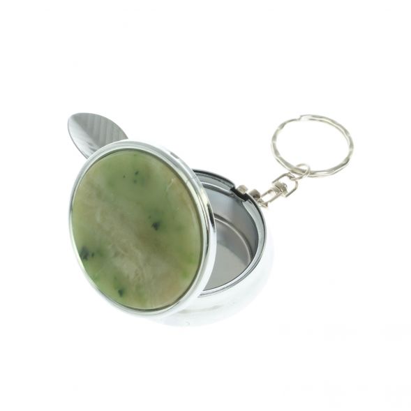 Пепельница карманная камень нефрит 5х5,5х2 см 128686