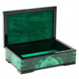 Малахитовая шкатулка &amp;quot;Классическая&amp;quot; 14х9х4,5 см