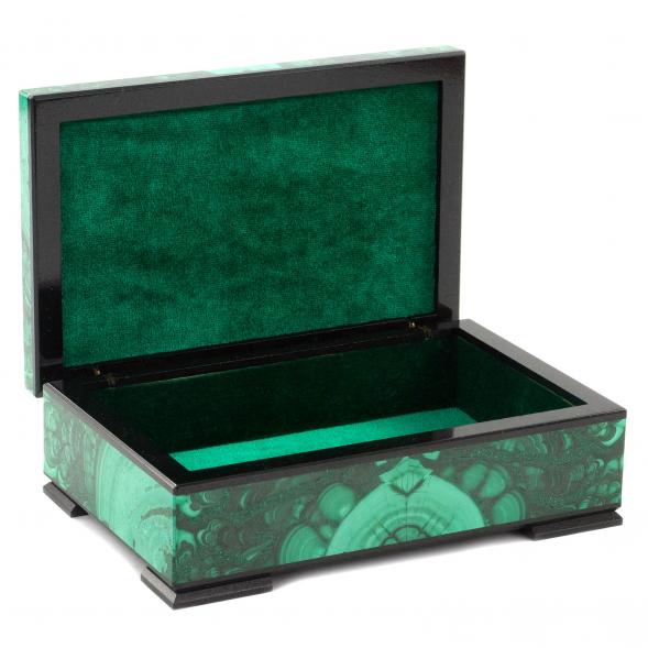 Малахитовая шкатулка &amp;quot;Классическая&amp;quot; 14х9х4,5 см 120483