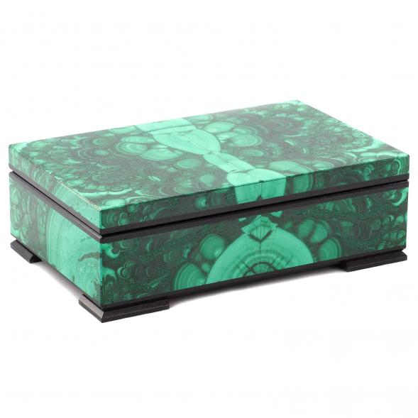 Малахитовая шкатулка &amp;quot;Классическая&amp;quot; 14х9х4,5 см 120483