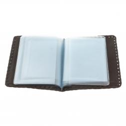 Обложка для автодокументов "Автомобилист" черная кожа Златоуст