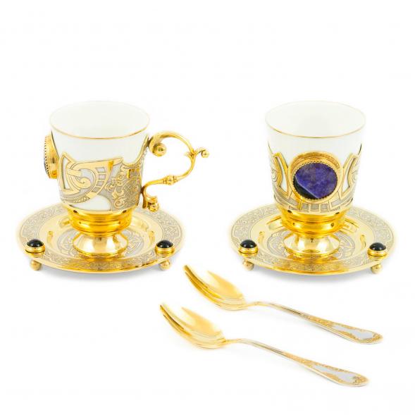 Кофейный набор &amp;quot;Агатовый&amp;quot; на две персоны 170 мл Златоуст 116102