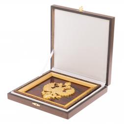 Панно "Герб России" яшма багет