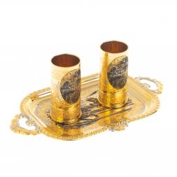 Водочный набор на двоих &amp;quot;Охота&amp;quot; 50 мл Златоуст