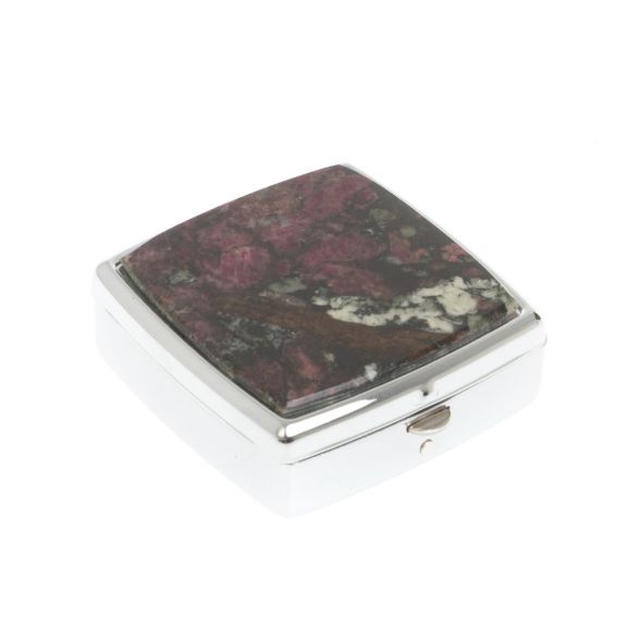 Таблетница на 2 отделения эвдиалит цвет серебро 127200