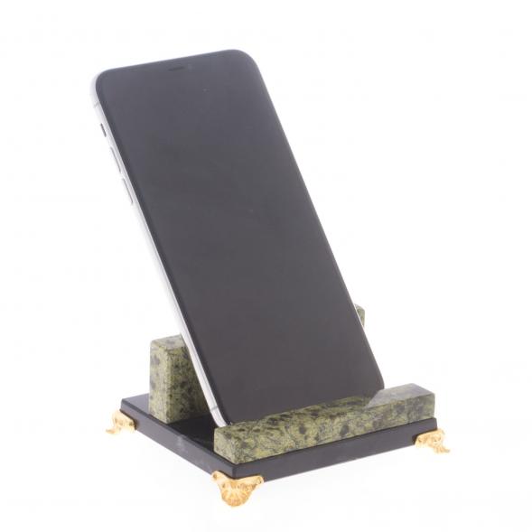 Подставка под мобильный телефон из камня змеевик 121923