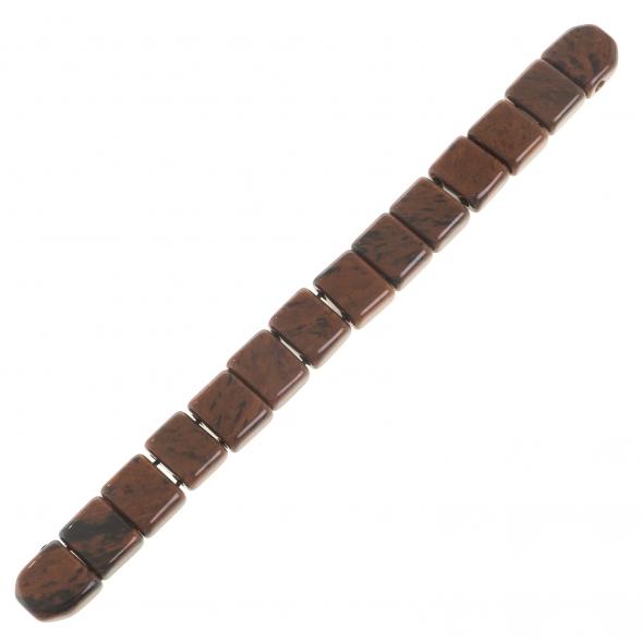 Четки перекидные 14 зерен из коричневого обсидиана 122975