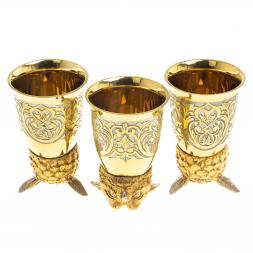 Стопки перевертыши "Филин" 70 мл 3 шт в подарочной упаковке Златоуст