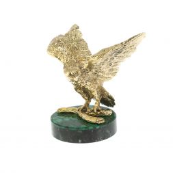 Бронзовая статуэтка &amp;quot;Кречет&amp;quot; на малахите