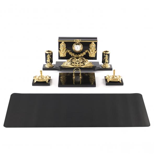 Настольный набор &amp;quot;Сувенирный&amp;quot; из камня долерит 113220