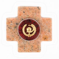 Магнит Медицинская служба мрамор змеевик красный