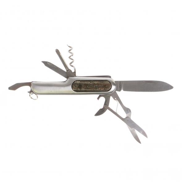 Нож мультитул складной 7 в 1 с камнем пирит 126739