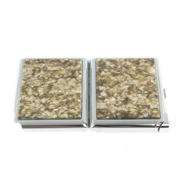 Портсигар на 20 сигарет с зажигалкой камень жельбертит 128067