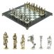 Шахматы подарочные &amp;quot;Галлы и Римляне&amp;quot; 36х36 см из мрамора и змеевика 128228