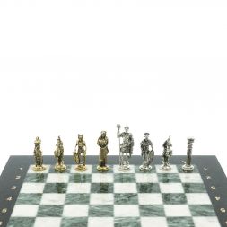 Шахматы подарочные "Галлы и Римляне" 36х36 см из мрамора и змеевика