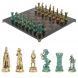 Шахматы &amp;quot;Средневековые рыцари&amp;quot; фигуры бронза / патина 44х44 см лемезит 128391