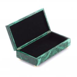 Шкатулка для денег Купюра камень малахит 17,5х8,5х5 см