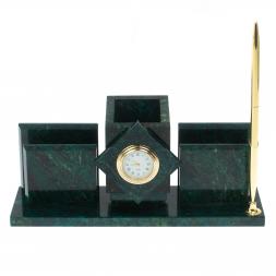 Письменный прибор &amp;quot;Менеджер&amp;quot; камень змеевик