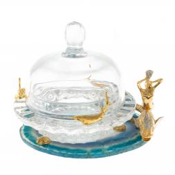 Икорница "Дары моря" камень агат