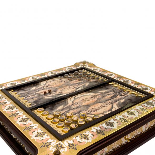 Нарды &amp;quot;Орнамент&amp;quot; пейзажная яшма Златоуст 124944