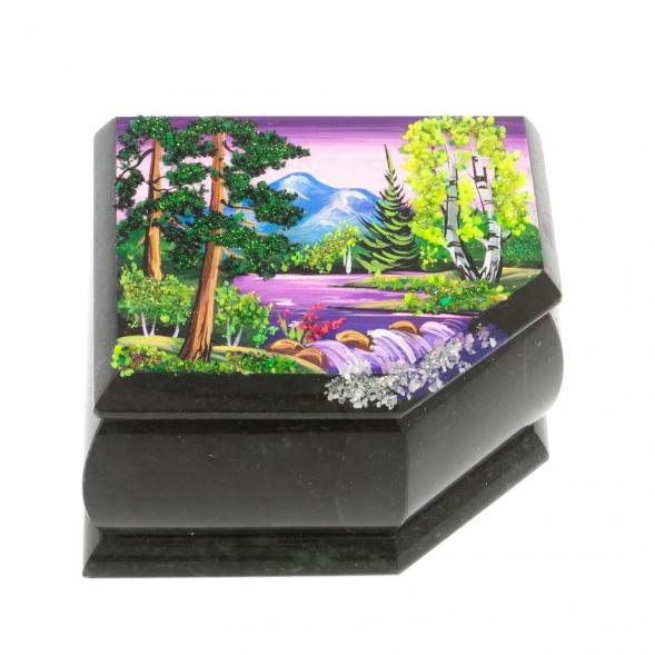 Шкатулка с расписной крышкой &amp;quot;Лето&amp;quot; 11х9х6,5 см 127525