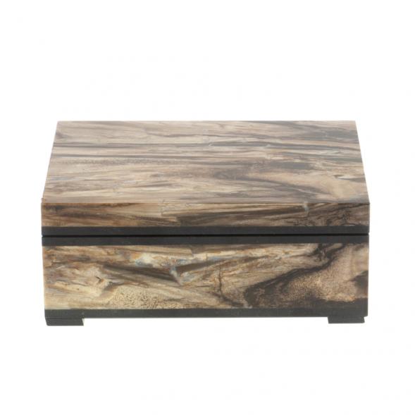 Шкатулка из окаменелое дерево 11,5х9х4,5 см 127603
